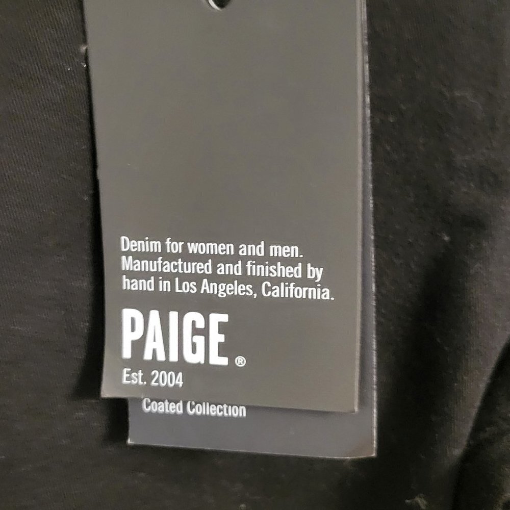 Paige Black Gold Coated Verdugo Skinny Jeans SIZE:27 NWT - Picture 5 of 9